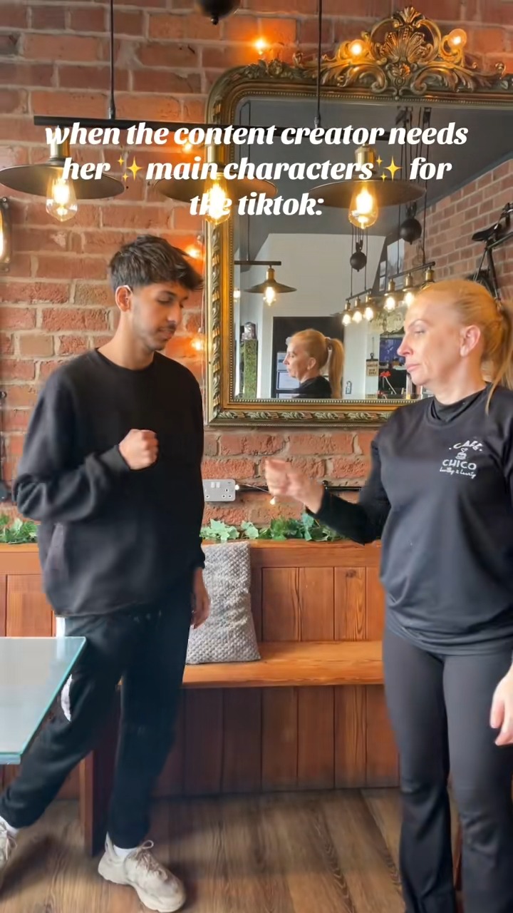 Café Chico TikTok clip — serving cappuccinos and main character energy🎭☕️ #cafechico #baristali